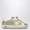 Golden Goose Boys Gold Kids Old School Glitter-embellished Leather Low-top Trainers 9-12 Years In Grey