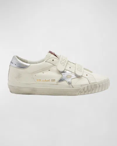 Golden Goose Old School Nappa Leather Low-top Sneakers In White