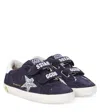 Golden Goose Old School Sequined Suede Sneakers In Blue