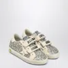 Golden Goose Old School Sneaker In Platinum/cream Glitter In Neutral