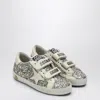 Golden Goose Old School Sneaker In Platinum/cream Glitter In Neutral