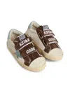 Golden Goose Old School Leather And Suede Sneakers In Brown