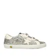 Golden Goose Old School Sneaker In Platinum/cream Glitter In Gold