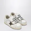 Golden Goose Old School Sneakers In White With Leopard-print Star In White