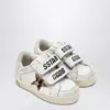 Golden Goose Old School Sneakers In White With Leopard-print Star In White