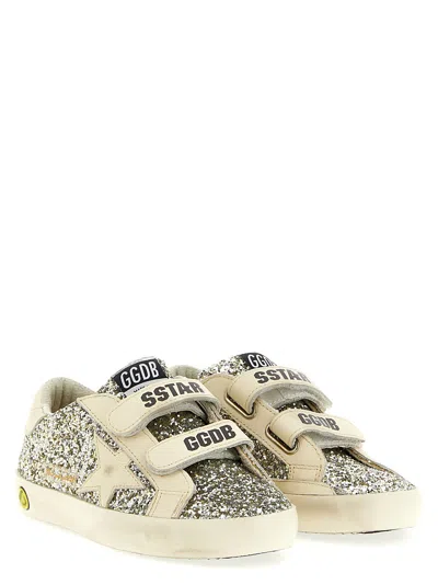 Golden Goose Kids' Old School Sneakers In Silver
