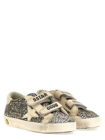 Golden Goose Kids' Old School Sneakers In Silver