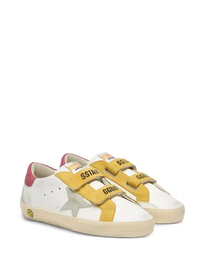 Golden Goose Kids Old-school Leather Sneakers In White