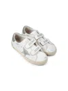 Golden Goose Old School Leather Upper Suede Star Nabuk Heel In White