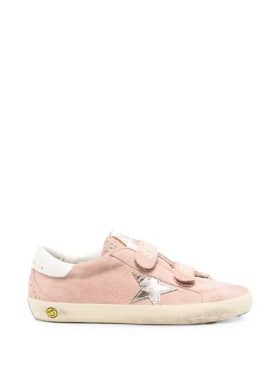 Golden Goose Kids' Old School Star-patch Sneakers In Pink