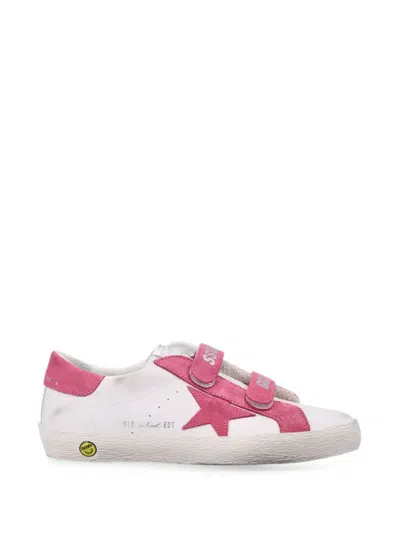 Golden Goose Kids' Old School Star-patch Sneakers In White
