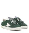 Golden Goose Superstar Touch-strap Sneakers In Green