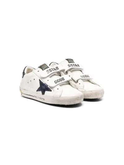 Golden Goose Kids' Old School Touch-strap Sneakers In Neutrals
