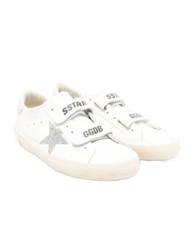 Golden Goose Old School Touch-strap Sneakers In White