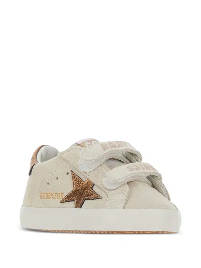 Golden Goose Kids' Old School Touch-strap Sneakers In Neutrals