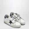 Golden Goose Old School White/blue Sneaker In White
