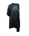Golden Goose One-sleeve T-shirt In Navy Blue Viscose In Silver