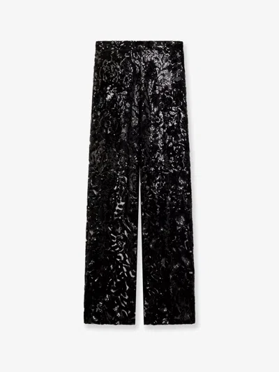 Golden Goose Onia Tulle Trousers With Sequins In Black