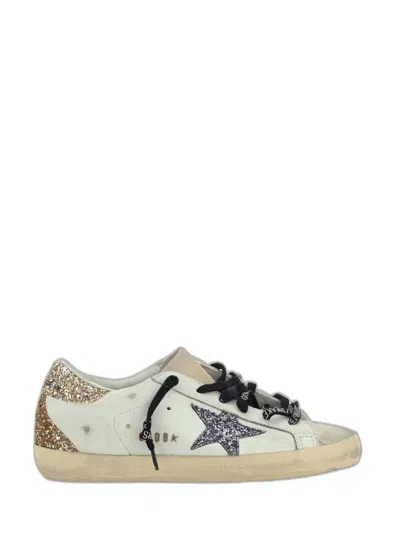 Golden Goose Optic White Leather Flat Shoes