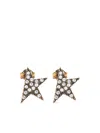 Golden Goose Golden Star-shaped Embellished Earrings In Silver