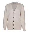 Golden Goose Organic Cotton Cardigan In Brown