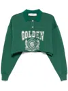 Golden Goose Organic Cotton Cropped Sweatshirt In Green