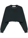 Golden Goose Women Organic Cotton Cropped Sweatshirt In Blue