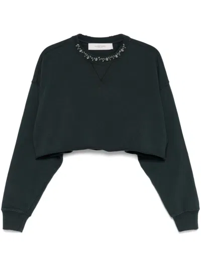 GOLDEN GOOSE GOLDEN GOOSE ORGANIC COTTON CROPPED SWEATSHIRT