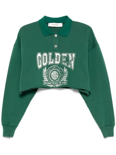 GOLDEN GOOSE GOLDEN GOOSE ORGANIC COTTON CROPPED SWEATSHIRT