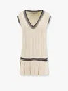 Golden Goose Organic Cotton Dress With Crystals Embellishment