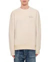 Golden Goose Organic Cotton Sweatshirt With Front And Back Print In Neutrals