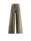 Golden Goose Deluxe Brand Women Ortensia Cotton And Linen Trousers In Green