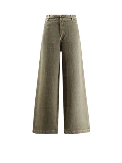 GOLDEN GOOSE ORTENSIA COTTON AND LINEN TROUSERS