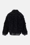 Golden Goose Osanne Jacket Curly Shearling In Black