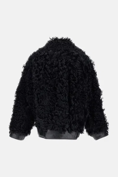 Golden Goose Women Osanne Jacket Curly Shearling In Black