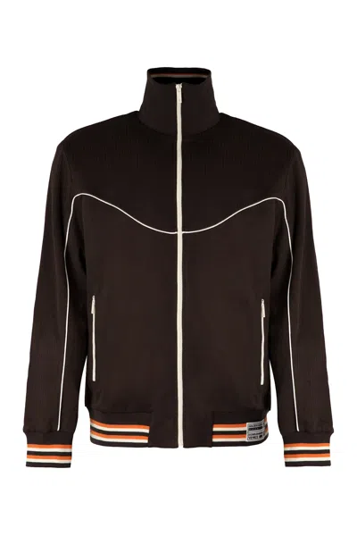 Golden Goose Otto Cotton Full-zip Sweatshirt In Brown