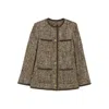 Golden Goose Textured Wool Blend Outerwear Jacket In Brown