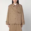 Golden Goose Oversized Beige Trench Coat With Crystals Women In Beige