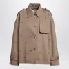 Golden Goose Oversized Beige Trench Coat With Crystals Women