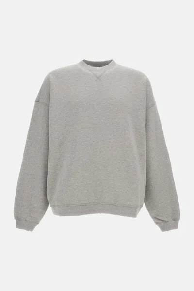 Golden Goose Oversized Crew-neck Sweatshirt With Logo In Gray