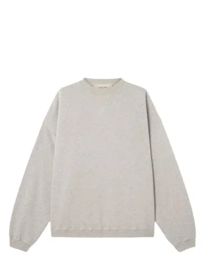 Golden Goose Oversized Crewneck Sweatshirt With V-insert Detail In Grey