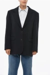 Golden Goose Oversized Maia Blazer With Flap Pockets In Black