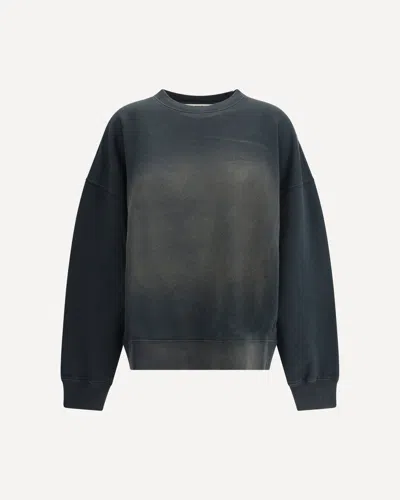 Golden Goose Black Cotton Sweatshirts In Gray