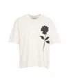 Golden Goose Oversized T-shirt With Striking Rose Print In Neutral
