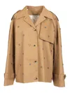 Golden Goose Oversized Trench Coat Shirts Beige In Khaki