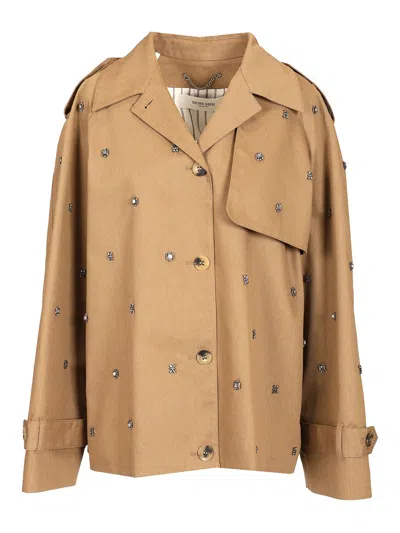 Golden Goose Oversized Trench Coat Shirts Beige
