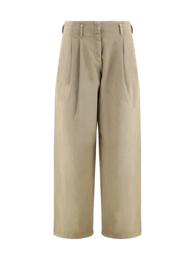 Golden Goose Oversized Wide Leg Pants In Brown
