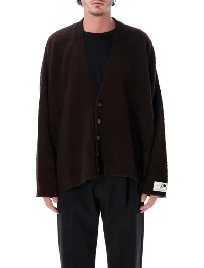 Golden Goose Oversized Wool Cardigan In Marrone