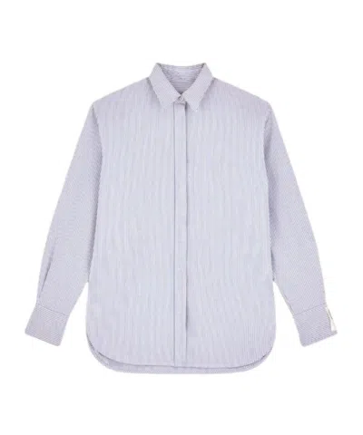 Golden Goose Oxford Striped Shirt In White