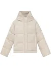 Golden Goose Ivory Polyester Down Jacket In Neutrals